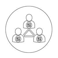 icône de réseau de personnes vecteur