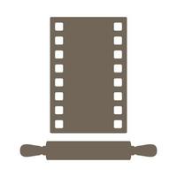 Cinéma cinéma avec goupille galet logo symbole vecteur icône illustration graphisme