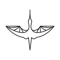 géométrique mouche oiseau pélican logo symbole vecteur icône illustration graphisme