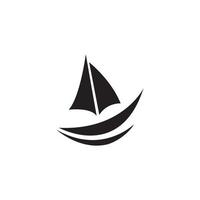 création de logo de bateau en forme de sourire, illustration d'icône de symbole graphique vectoriel idée créative
