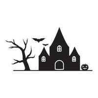 peur maison halloween logo symbole vecteur icône illustration graphisme