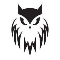 tête noire hibou oiseau logo symbole vecteur icône illustration graphisme