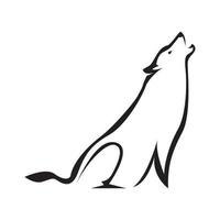 forme moderne loup hurlement logo symbole vecteur icône illustration graphisme