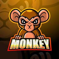 création de logo esport mascotte singe vecteur