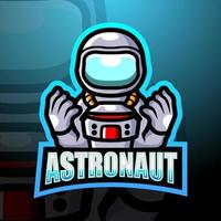 création de logo esport mascotte astronaute vecteur