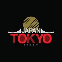 typographie illustration tokyo. parfait pour la conception de t-shirt vecteur