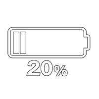 Signe de l&#39;icône de la batterie vecteur