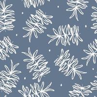 joli motif bleu avec des branches de lignes blanches. arrière-plan transparent. textiles pour enfants. album de papier minimalisme pour les enfants. vecteur