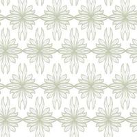 ligne pastel fleurs vertes motif blanc abstrait. mignon modèle sans couture avec doodle floral. texture, textiles, papier peint pour enfants. vecteur
