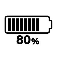 Signe de l&#39;icône de la batterie vecteur