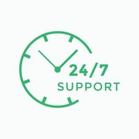 icône de support client. vecteur d'icône de centre d'appels 24 heures sur 24