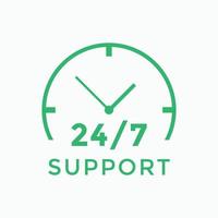 icône de support client. vecteur d'icône de centre d'appels 24 heures sur 24