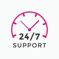 24 heures centre d'appel icône vecteur 247 support icône signe bouton centre d'appel symbole icône modèle