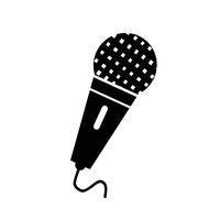 Signe de l&#39;icône du microphone vecteur