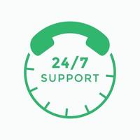 icône de support client. vecteur d'icône de centre d'appels 24 heures sur 24