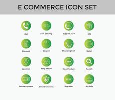 ensemble d'icônes de ligne de commerce électronique ensemble d'icônes d'achat en ligne trait modifiable vecteur