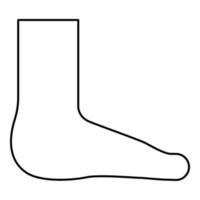 concept de soins des pieds semelle de cheville humaine icône de ligne de contour de contour nu couleur noire image d'illustration vectorielle style plat mince vecteur