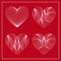 vecteur série de coeurs décoratifs. éléments de la fête de la saint valentin. symbole de l'amour.