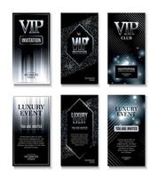 ensemble d'invitations premium vip vecteur