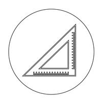 icône de la règle triangle vecteur