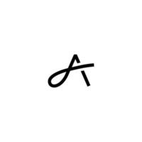 lettre un logo monogramme minimal et élégant vecteur