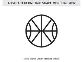 vecteur de conception géométrique abstraite monoline gratuit