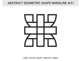 vecteur de conception géométrique abstract monoline lineart gratuit