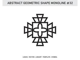 vecteur de conception géométrique abstraite monoline gratuit
