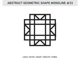 abstrait monoline lineart géométrique vecteur