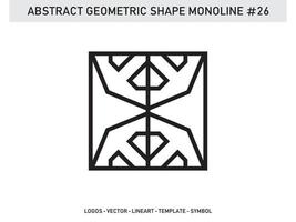 vecteur abstrait de conception géométrique monoline lineart gratuit