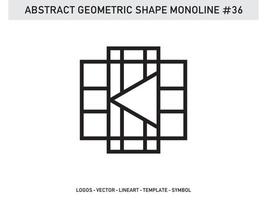 vecteur de conception de logo linéaire monoline minimaliste et moderne gratuit