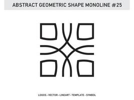 vecteur de conception monoline géométrique moderne abstrait gratuit