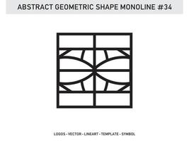 logos de conception monoline géométriques linéaires gratuits vecteur