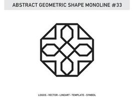 abstrait monoline lineart géométrique vecteur
