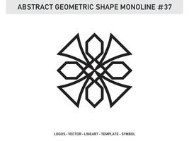 cadres géométriques formes polygonales abstraites bordures élégantes symboles d'éléments vecteur gratuit