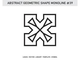 formes polygonales abstraites géométriques bordures élégantes symboles d'éléments de cadre vecteur gratuit