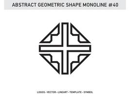 formes polygonales abstraites géométriques bordures élégantes symboles d'éléments de cadre vecteur gratuit