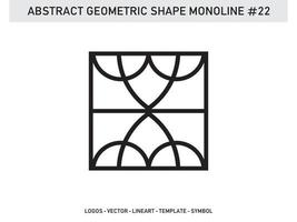 vecteur de conception monoline géométrique moderne abstrait gratuit