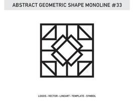 abstrait monoline lineart géométrique vecteur