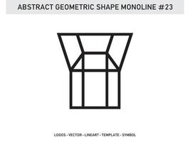 vecteur de conception de carreaux de forme abstraite géométrique monoline gratuit