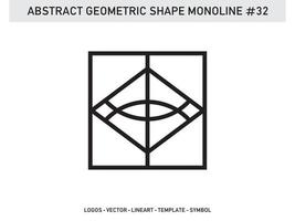 vecteur de conception géométrique abstraite monoline gratuit