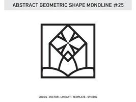 vecteur de conception monoline géométrique moderne abstrait gratuit