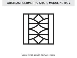 vecteur de logos de conception monoline géométrique linéaire gratuit