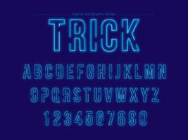 Typographie Blue Neon vecteur