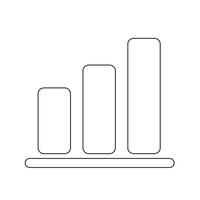 Diagramme simple graphique icône illustration vectorielle vecteur