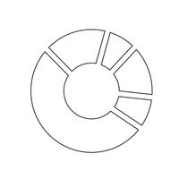 Diagramme simple graphique icône illustration vectorielle vecteur