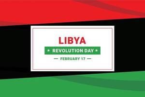 jour de la révolution libyenne vecteur