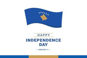jour de l'indépendance du kosovo vecteur