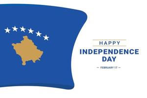 jour de l'indépendance du kosovo vecteur