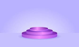 illustration 3d créative fond de podium violet géométrique vecteur